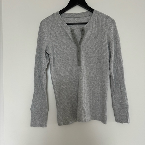 Aerie Grey & Cream Henley Bundle of 2 - Picture 3 of 6